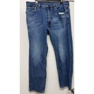 Levi's 505 Jeans Straight Fit Straight Leg  Denim Dark Blue Wash 38x29